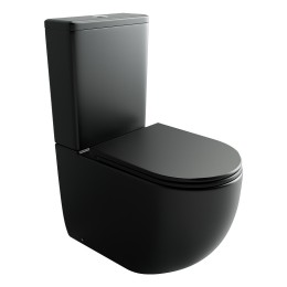 Унитаз-компакт Ceramicanova Metropol CN4001T-BMB цвет Черный матовый без бачка с сиденьем Микролифт