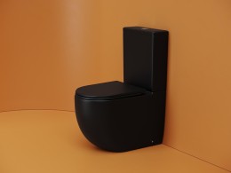 Унитаз-компакт Ceramicanova Metropol CN4001T-BMB цвет Черный матовый без бачка с сиденьем Микролифт