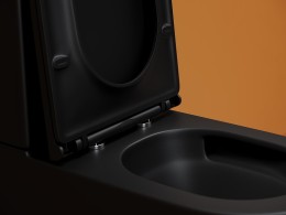 Унитаз-компакт Ceramicanova Metropol CN4001T-BMB цвет Черный матовый без бачка с сиденьем Микролифт