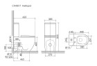 Унитаз-компакт Ceramicanova Metropol CN4001T-BMB цвет Черный матовый без бачка с сиденьем Микролифт