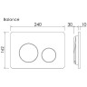 Клавиша смыва Ceramicanova Balance Circle CN12-001W Белая глянцевая