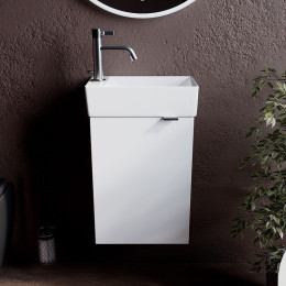 Тумба под раковину Sancos Mini 37 L MN35WL подвесная Белый глянец