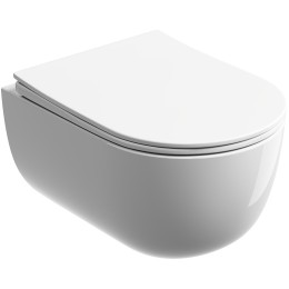 Унитаз Ceramicanova Modena Rimless CN6063 подвесной Белый глянцевый с сиденьем Микролифт