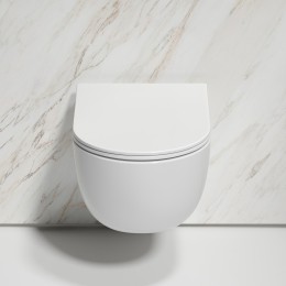 Унитаз Ceramicanova Modena Rimless CN6063 подвесной Белый глянцевый с сиденьем Микролифт