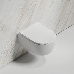 Унитаз Ceramicanova Modena Rimless CN6063 подвесной Белый глянцевый с сиденьем Микролифт