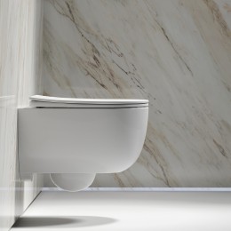 Унитаз Ceramicanova Modena Rimless CN6063 подвесной Белый глянцевый с сиденьем Микролифт