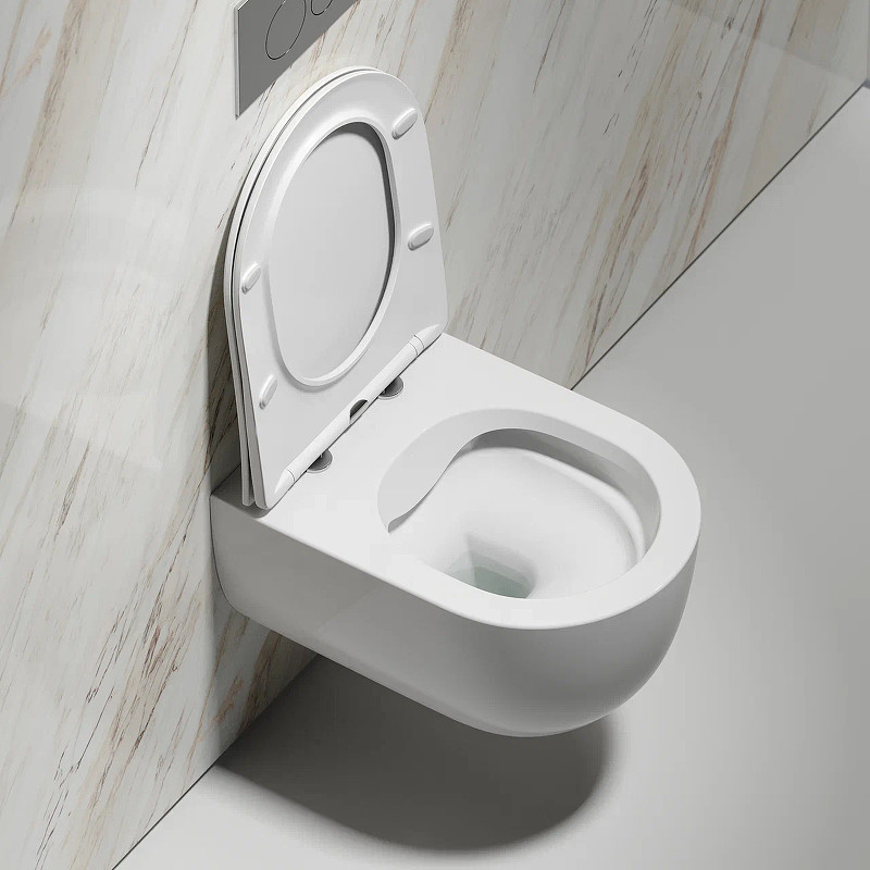 Унитаз Ceramicanova Modena Rimless CN6063 подвесной Белый глянцевый с сиденьем Микролифт