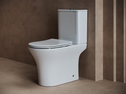 Унитаз-компакт Ceramicanova Fortuna CN9001-B цвет Белый без бачка с сиденьем Микролифт