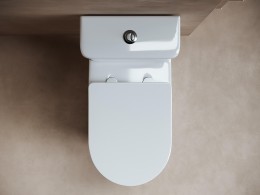 Унитаз-компакт Ceramicanova Fortuna CN9001-B цвет Белый без бачка с сиденьем Микролифт