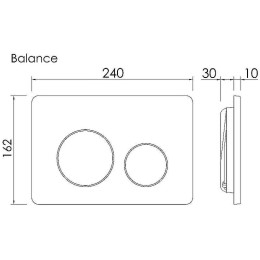 Клавиша смыва Ceramicanova Balance Circle CN12-001MB Черная матовая