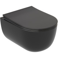 Унитаз Ceramicanova Modena Rimless CN6063MB подвесной Черный матовый с сиденьем Микролифт