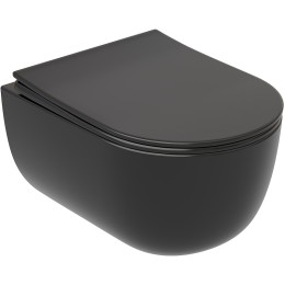 Унитаз Ceramicanova Modena Rimless CN6063MB подвесной Черный матовый с сиденьем Микролифт
