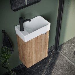 Тумба под раковину Sancos Mini 37 L MN35EGL подвесная Дуб галифакс натуральный