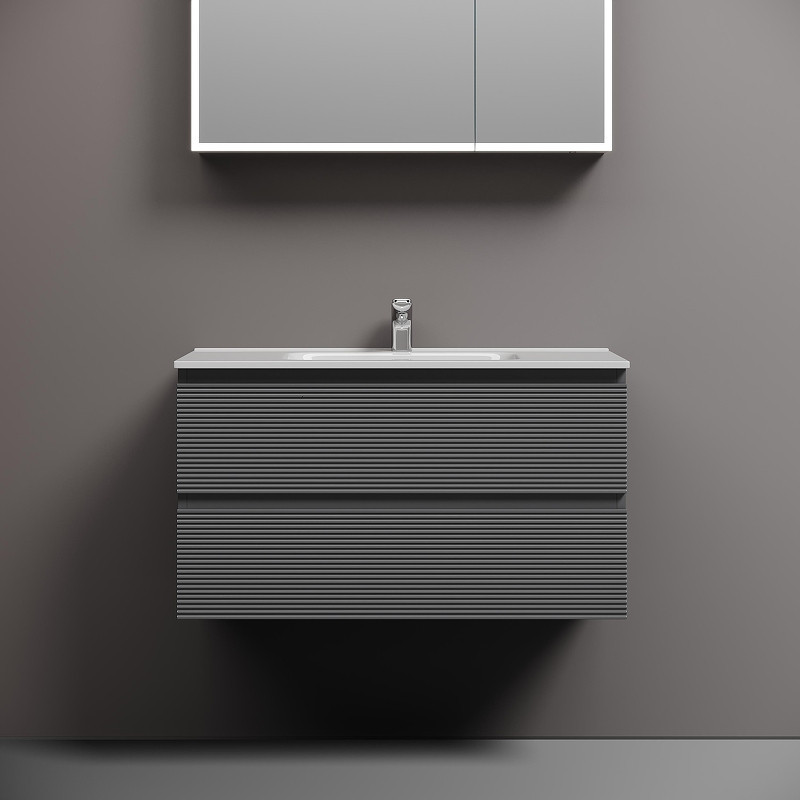 Тумба под раковину Sancos Folk 90 FL90GS подвесная Grey soft