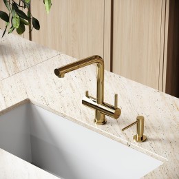 Смеситель для кухни Sancos Spin SC4015ZG цвет Полированное золото