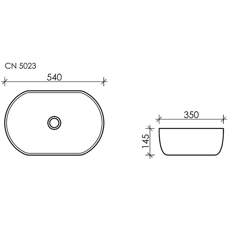 Раковина-чаша Ceramicanova Element 54 CN5023 Белая