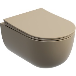 Унитаз Ceramicanova Modena Rimless CN6063MC подвесной Капучино матовый с сиденьем Микролифт