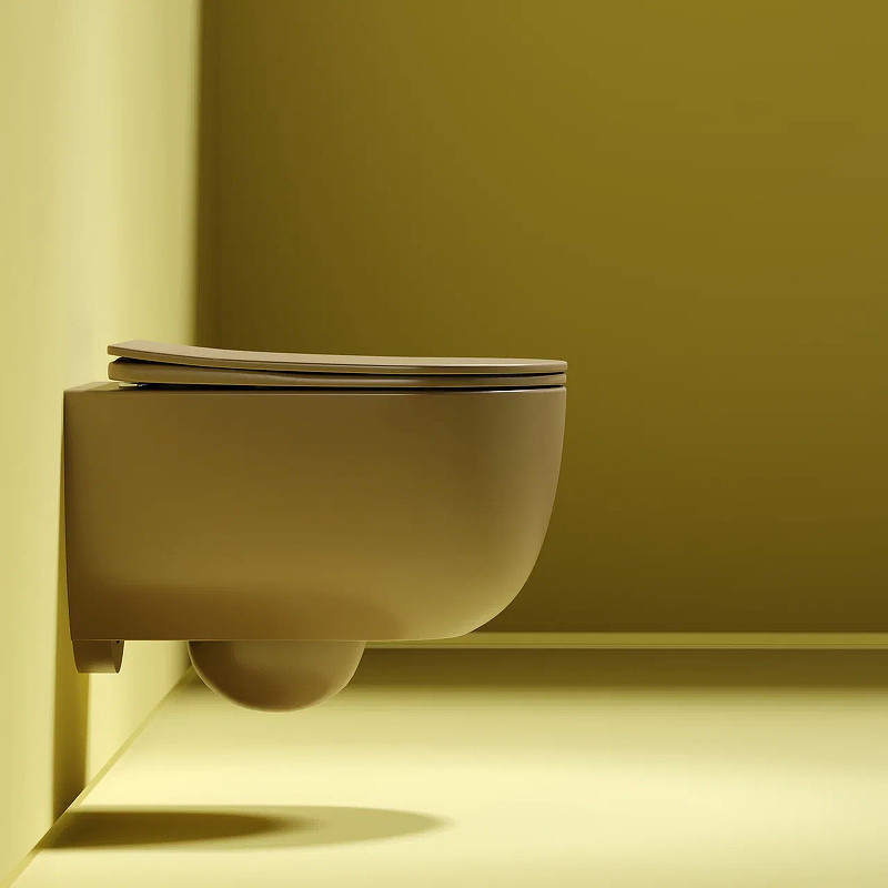 Унитаз Ceramicanova Modena Rimless CN6063MC подвесной Капучино матовый с сиденьем Микролифт
