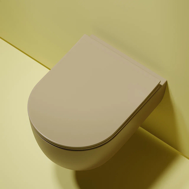 Унитаз Ceramicanova Modena Rimless CN6063MC подвесной Капучино матовый с сиденьем Микролифт