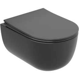 Унитаз Ceramicanova Modena Rimless CN6063MDH подвесной Темный антрацит матовый с сиденьем Микролифт