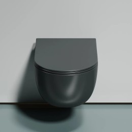 Унитаз Ceramicanova Modena Rimless CN6063MDH подвесной Темный антрацит матовый с сиденьем Микролифт