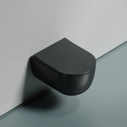 Унитаз Ceramicanova Modena Rimless CN6063MDH подвесной Темный антрацит матовый с сиденьем Микролифт