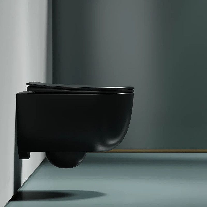 Унитаз Ceramicanova Modena Rimless CN6063MDH подвесной Темный антрацит матовый с сиденьем Микролифт