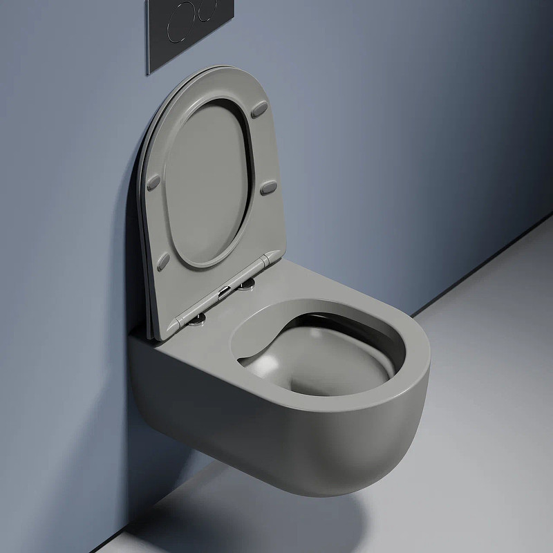 Унитаз Ceramicanova Modena Rimless CN6063MH подвесной Антрацит матовый с сиденьем Микролифт