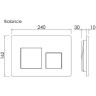 Клавиша смыва Ceramicanova Balance Square CN12-002W Белая глянцевая