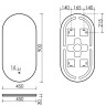 Зеркало Sancos Oval 45 OV45C с подсветкой с сенсорным выключателем и диммером