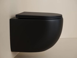Унитаз Ceramicanova UP Rimless CN4007MB подвесной Черный матовый с сиденьем Микролифт