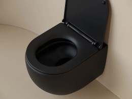 Унитаз Ceramicanova UP Rimless CN4007MB подвесной Черный матовый с сиденьем Микролифт