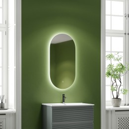 Зеркало Sancos Oval 55 OV55C с подсветкой с сенсорным выключателем и диммером