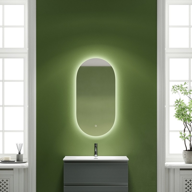 Зеркало Sancos Oval 55 OV55C с подсветкой с сенсорным выключателем и диммером