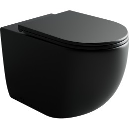 Унитаз Ceramicanova Metropol Rimless CN4004MB приставной Черный матовый с сиденьем Микролифт