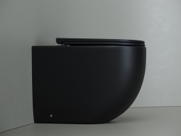 Унитаз Ceramicanova Metropol Rimless CN4004MB приставной Черный матовый с сиденьем Микролифт