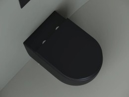 Унитаз Ceramicanova Metropol Rimless CN4004MB приставной Черный матовый с сиденьем Микролифт