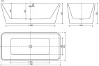 Акриловая ванна Sancos Dama 170x80 FB05 без гидромассажа