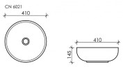 Раковина-чаша Ceramicanova Element 41 CN6021 Белая