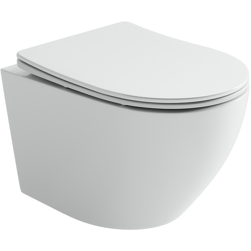 Унитаз Ceramicanova Uno Rimless CN11001 подвесной Белый с сиденьем Микролифт