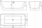 Акриловая ванна Sancos Neo 170x80 FB09 без гидромассажа