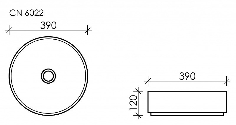 Раковина-чаша Ceramicanova Element 39 CN6022 Белая