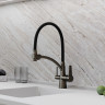 Смеситель для кухни Sancos Eri SC4001GG Вороненая сталь Черный