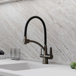 Смеситель для кухни Sancos Eri SC4001GG Вороненая сталь Черный