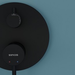 Душевая система Sancos Select SC3003MB Черная матовая