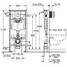 Комплект унитаза Ceramicanova Uno Rimless CN11001 с инсталляцией Grohe Rapid SL 38775001 с сиденьем Микролифт и клавишей смыва Хром