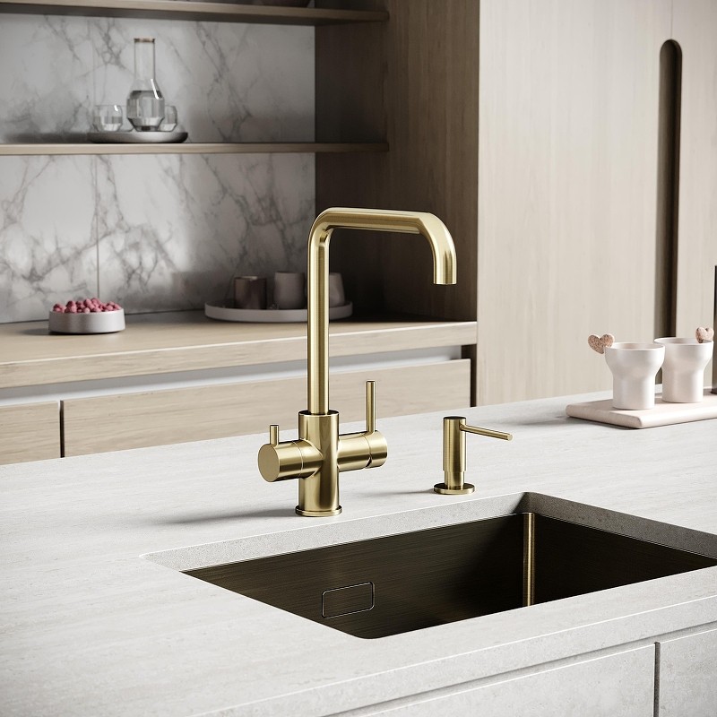 Смеситель для кухни Sancos Vela SC4013BG цвет Золото брашированное