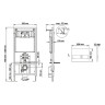 Комплект унитаза Ceramicanova Uno Rimless CN11001 с инсталляцией Berges Novum L3 040213 с сиденьем Микролифт и клавишей смыва Хром