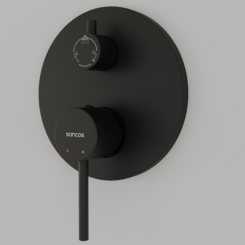 Душевая система Sancos Select SC3004MB Черная матовая