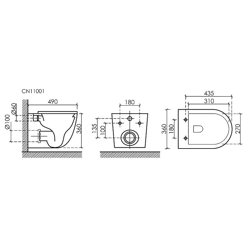 Комплект унитаза Ceramicanova Uno Rimless CN11001 с инсталляцией Berges Novum D5 040235 с сиденьем Микролифт и Черной матовой клавишей смыва